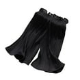 thumbnail image 1 of Girls Palazzo Pants Flowy Ruffle Stretchy Wide Leg Pant High Waisted Elastic Ruched Trousers, 1 of 5