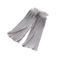 thumbnail image 1 of Girls Palazzo Pants Flowy Ruffle Stretchy Wide Leg Pant High Waisted Elastic Ruched Trousers, 1 of 5