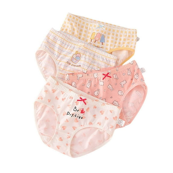 Girls Panties Size 6-8 Briefs for Boys Cute Cartoon Print Cotton Underwear Trunks 4 PCS Soft and Comfortable Toddler Kids Underpants Z1-Dark 2-3 Years