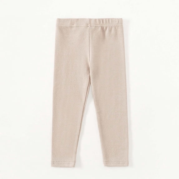 Girls Pants Autumn Solid Elastic Waist Sweatpants Leggings Warm Pull On for Baby Toddler Size 6-7 Years