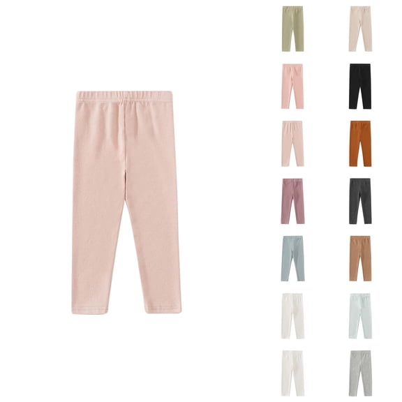 Girls Pants Back To School Clothes for Teen Girls Baby Toddler Sweatpants Warm Elastic Waist Comfortable Pull On Apparel for Autumn Stylish and Versatile Kids Leggings
