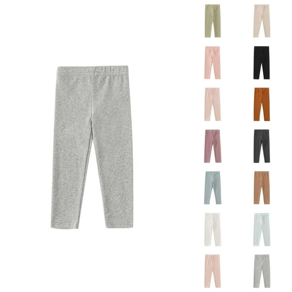 Girls Pants Back To School Clothes for Teen Girls Baby Toddler Sweatpants Warm Elastic Waist Comfortable Pull On Apparel for Autumn Stylish and Versatile Kids Leggings