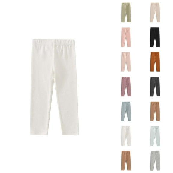 Girls Pants Back To School Clothes for Teen Girls Baby Toddler Sweatpants Warm Elastic Waist Comfortable Pull On Apparel for Autumn Stylish and Versatile Kids Leggings