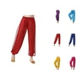 thumbnail image 1 of Girls Pants Back To School Clothes for Teen Girls Elastic Waist Comfortable Performance Outdoor Activities Stretchable Dance Pants for Toddlers and Kids Ages 3 to 8 Spring Summer Fall, 1 of 4