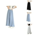 thumbnail image 1 of Girls Pants Back To School Clothes for Teen Girls Kids Summer Wide Leg Palazzo Pants Pleated High Waisted Trousers for Daily School Outdoor Activities, 1 of 10
