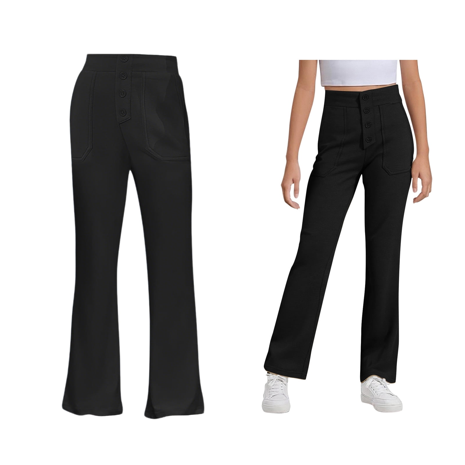 Girls' Pants Black Pants for Woman Slim Fit School Uniform Pants