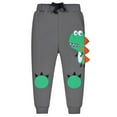 thumbnail image 1 of Girls Pants Boys Cartoon Dinosaur Printed Cotton Drawstring Elastic Waist Sport Trousers With Pockets Trousers GY3 3 Years-4 Years, 1 of 4