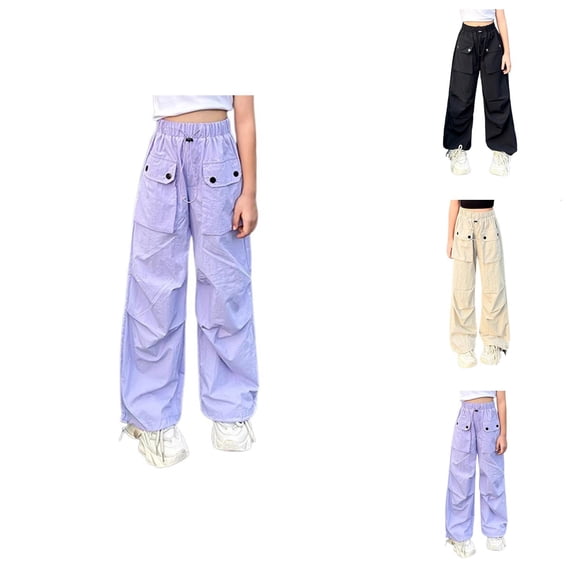 Girls Pants Casual Pants for Girls Casual Trousers for Kids Comfortable Everyday Wear Summer Spring Outfit for Ages 4 to 14