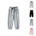 thumbnail image 1 of Girls Pants Casual Pants for Girls Comfortable Casual Jogger Trousers Elastic Waist Ankle Soft Breathable Everyday Wear for Toddler Kids Youth, 1 of 4