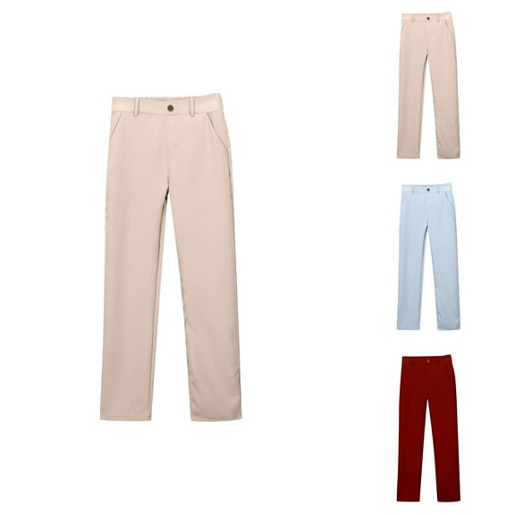 Girls Pants Casual Pants for Girls Comfortable Dress Pants for Kids High Stretchy Design with Pockets for Everyday Wear from 5 to 14 Years