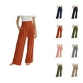 thumbnail image 1 of Girls Pants Casual Pants for Girls Girls Linen Palazzo Pants Summer Boho Wide Leg High Waist Casual Pant 2025 Beach Travel Outfits for Stylish Girls, 1 of 6