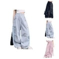 thumbnail image 1 of Girls Pants Casual Pants for Girls Stylish Cargo Pants with Pockets Casual Solid Color Streetwear for 4-14 Years Old Fashionable Girls, 1 of 10
