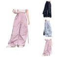 thumbnail image 1 of Girls Pants Casual Pants for Girls Stylish Cargo Pants with Pockets Casual Solid Color Streetwear for 4-14 Years Old Fashionable Girls, 1 of 10