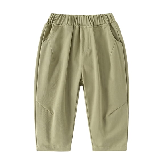 Girls Pants,Childrens Pants Modern Style Kids Solid Color Wear Casual Design for Everyday,Sweatpants,Green,5-6 Years