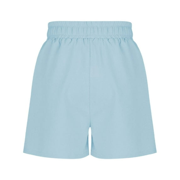 Girls' Pants Girls Casual Shorts for Kids Soft Stretchy Elastic Waist Everyday Comfortable Summer Wear for Ages 3 14 for Play and Relaxation Athletic Shorts for Girl(Color:Blue,Size:11-12 Years)