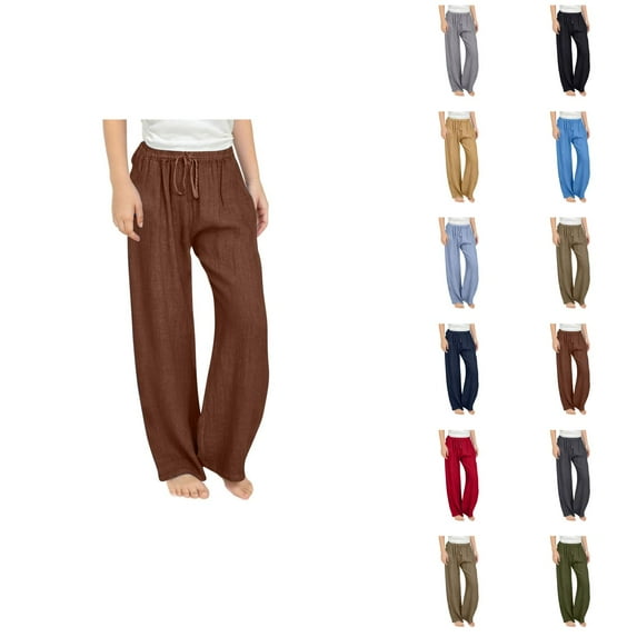 Girls Pants Girls Fashion Girls Casual Pants Lightweight Summer Loose Fit Elastic Waist Plus Size Long Trousers for Everyday Wear