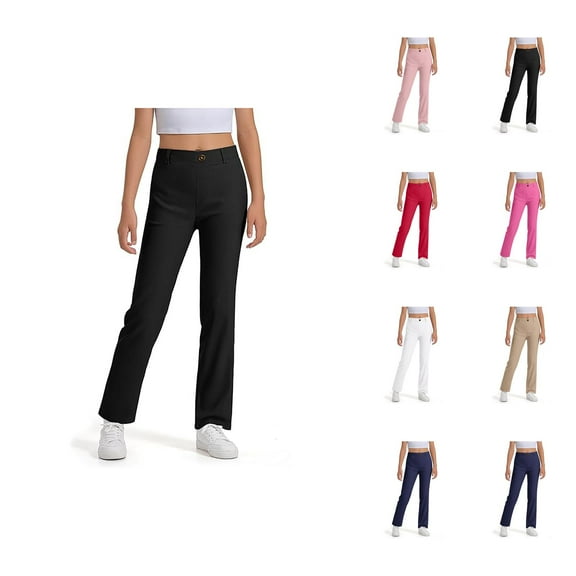 Girls Pants Girls' Fashion for Girls Dress Pants High Stretchy Design with Pockets Ideal for Daily Wear and Size 5 for Ages 14 Years
