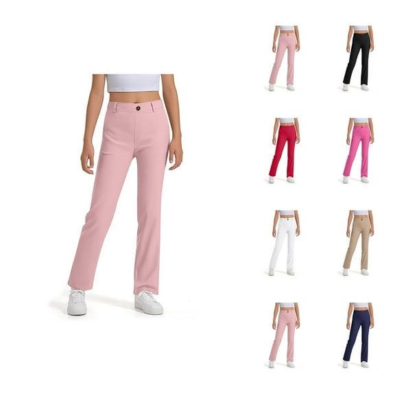 Girls Pants Girls' Fashion for Girls Dress Pants High Stretchy Design with Pockets Ideal for Daily Wear and Size 5 for Ages 14 Years