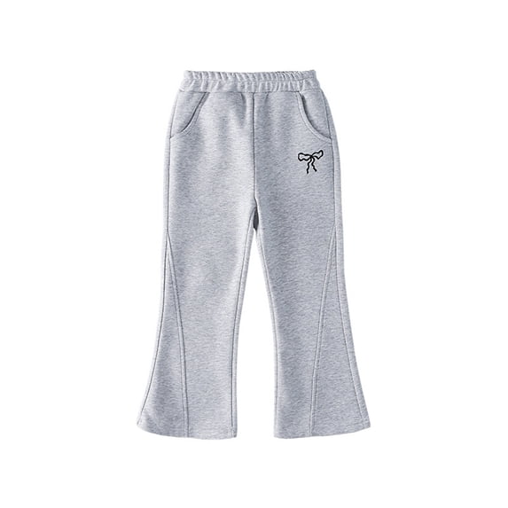 Girls Pants,Girls Leggings Yoga Pants for Girls Cute Pants Kids Soft Full Length Comfy Leggings Pants,Pants for Girls,Light Gray,18-24 Months