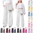 thumbnail image 1 of Girls Pants Kids Casual Trousers Printed Athletic Pants Soft Joggers with Elastic Waistband for Play and School Comfort, 1 of 4