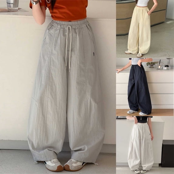 Girls Pants Kids Casual Trousers Wide Leg Pants Loose Trousers for Big Kids and Soft Everyday Wear