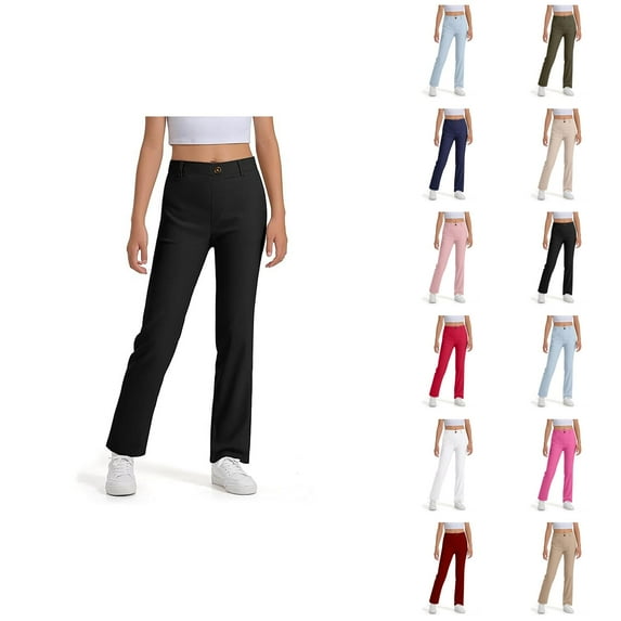 Girls School Uniform Pants Dress Pants,School Uniform for Kids Girls Size 9-10 Years