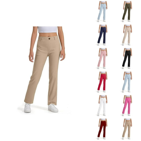 Girls School Uniform Pants Dress Pants,School Uniform for Kids Girls Size 9-10 Years