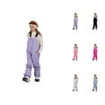 thumbnail image 1 of Girls Pants Kids Insulated Bib Overalls Adjustable Winter Snow Pants with Reinforced Knees for Skiing & Outdoor Cold Weather Play, 1 of 6