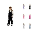 thumbnail image 1 of Girls Pants Kids Insulated Bib Overalls Adjustable Winter Snow Pants with Reinforced Knees for Skiing & Outdoor Cold Weather Play, 1 of 6