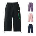 thumbnail image 1 of Girls' Pants Kids Soft Outer Pants Windproof Lined Winter Snow for Girls Outdoor Sports Travel Casual Trousers Black 4-5 Years, 1 of 6