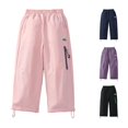 thumbnail image 1 of Girls' Pants Kids Soft Outer Pants Windproof Lined Winter Snow for Girls Outdoor Sports Travel Casual Trousers Pink 10-11 Years, 1 of 7