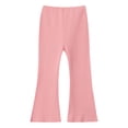 thumbnail image 1 of Girls Pants Kids Toddler Girls Summer Solid Stretch Flare Pants Thin Breathable Soft Leggings Toddler Pants Red 1 Years-2 Years, 1 of 4