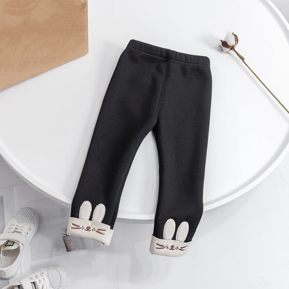 Girls Pants - Kids Winter Leggings for Girls Boys Thick Velvet Warm Pants Lined Tights for Cold Weather Size 2-3 Years