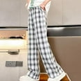 thumbnail image 1 of Girls Pants Plaid Print Elastic Waisted Wide Leg Baggy Sweatpants with Pockets Teen Casual Athletic Comfy Trousers 2025 Autumn Kids Sweatpants,Sizes 5-16, 1 of 3