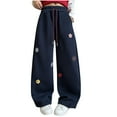 thumbnail image 1 of Girls Pants Size 10-12 Streetwear Casual Elastic Waisted Sweatpants with Drawstring Joggers for Girls, 1 of 6