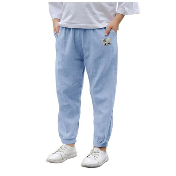 Girls Pants Size 10-12 Trendy Boys Cargo Joggers Elastic Waist Casual Teens Boy Sweatpants Kids Workout Active Jogger Pants with Pockets 3-14 Years