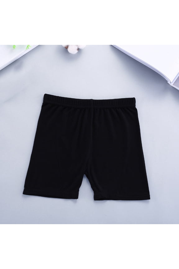 Girls Pants Size 9-10Y Kids Modesty Lining Elastic Shorts Solid Breathable