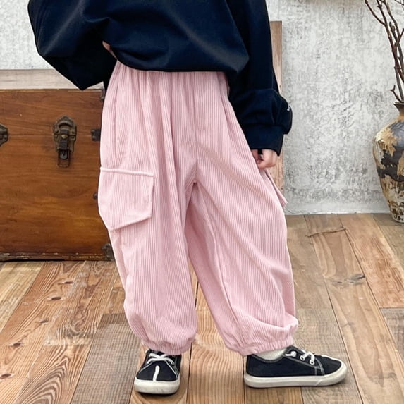Solid Vcolor Girls Pants - Solid Color and Oversized, Everyday Pants for Everyday ...