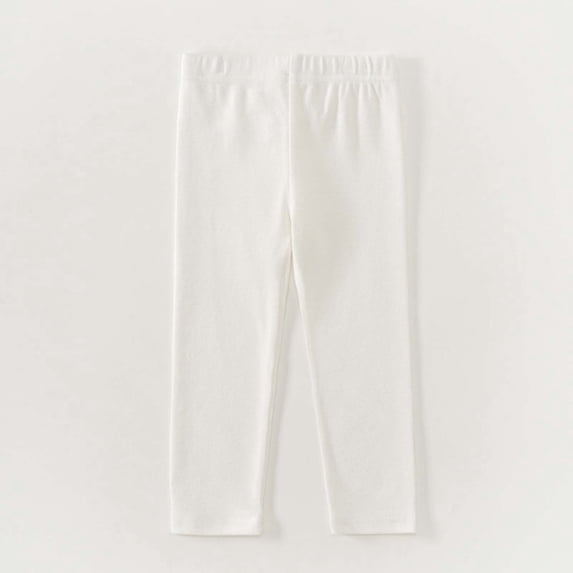 Girls Pants Toddler Autumn Solid Elastic Waist Sweatpants Warm Pull On Leggings