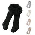 thumbnail image 1 of Girls Pants Toddler Kids Baby Girls Lined Warm Full Length Leggings Stretchy Basic Winter Stocking Pants for Daily Wear Black 12-24 Months, 1 of 3