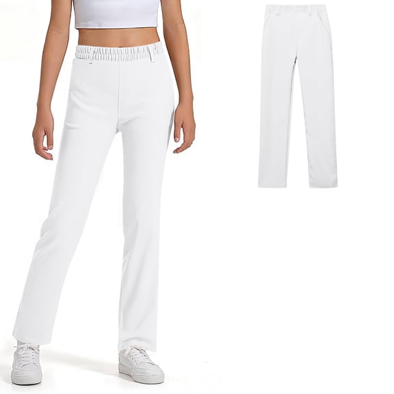 Girls' Pants White Dress Pants Girls Slacks Girls Performance Pants Baseball Pants Youth Girls 13-14 Years