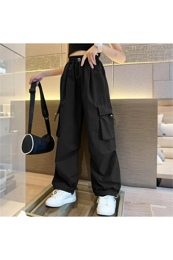 Girls Pants Winner 2025 Western-style Pants Big Girls' Street Wide-leg Pants Girls' Suit Pants Casual Pants