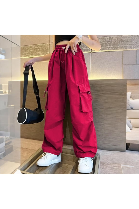 Girls Pants Winner 2025 Western-style Pants Big Girls' Street Wide-leg Pants Girls' Suit Pants Casual Pants