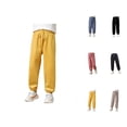 thumbnail image 1 of Girls Pants Winter Girls Lined Pants Thickened Warm Loose Fit Trousers Wide Leg Casual Outfit for Toddler Kids Lined Bottoms, 1 of 3