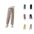 thumbnail image 1 of Girls Pants Winter Girls Lined Pants Thickened Warm Loose Fit Trousers Wide Leg Casual Outfit for Toddler Kids Lined Bottoms, 1 of 3