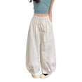 thumbnail image 1 of Girls Parachute Pants Loose Wide Leg Waterproof Causal Hiking Pants for Girls Pockets Lightweight Running Joggers with Cuffs, 1 of 4
