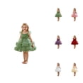 thumbnail image 1 of Girls Party Dress with Bow, Tiered Tulle Skirt & Flutter Sleeves â for Flower Girl, Pageant, Wedding, Birthday & Formal Occasions, Toddler Tutu Gown, 1 of 9