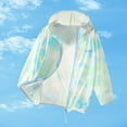 thumbnail image 1 of Girls Pastel Camo Hooded Sun Protection Jacket Lightweight Quick Dry Cooling Sun Coat for outdoor Wear Beach Cover Up Light Blue B 15-16 Years, 1 of 3