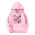 thumbnail image 1 of Girls Patriotic Graphic Print Hooded Sweatshirt 4Th Of July Celebration Casual Clothes, 1 of 4