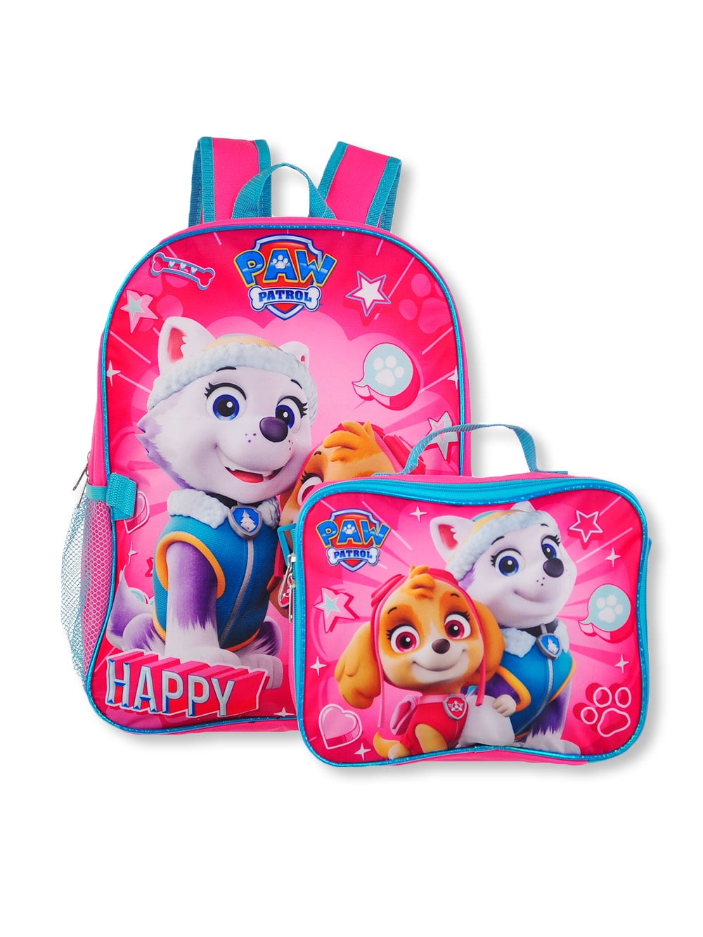 Paw Patrol Skye Everest Happy Backpack 16 w Detachable Lunch Bag Pink